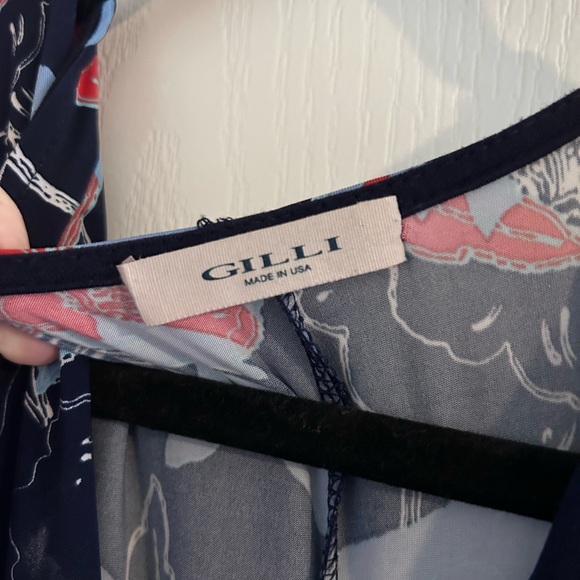 Gilli Navy and Coral Floral Dress - Picture 4 of 4